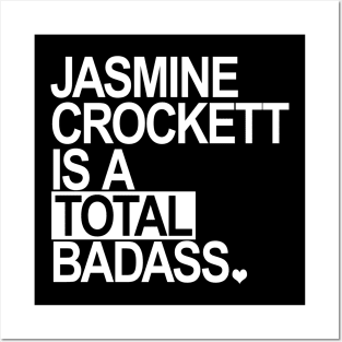 Jasmine Crockett is a total badass - white box Posters and Art